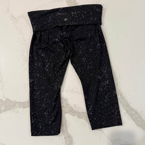 Lululemon Wunder Under Crop II Full-On Luon RollDown Womens 10 Star Crushed Coal - Picture 5 of 9